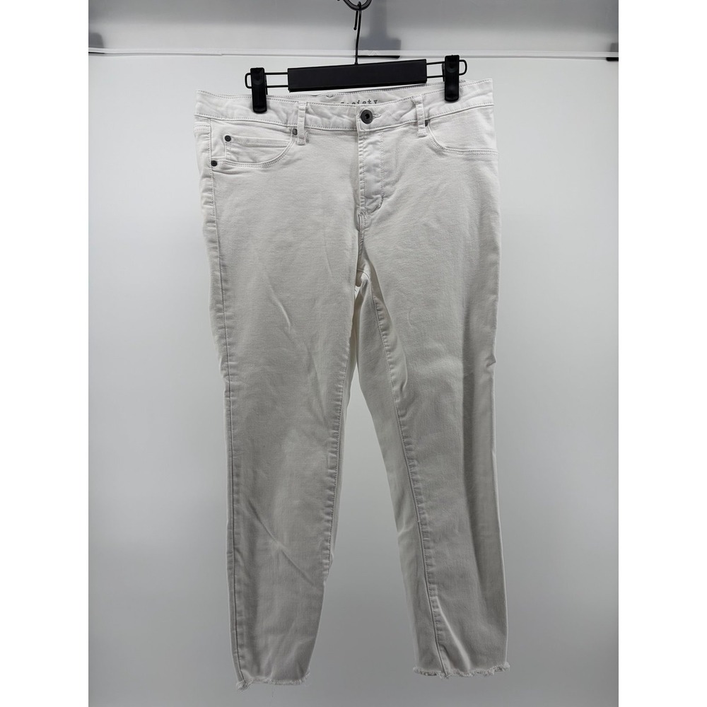 Articles of Society, White Sateen Ankle Skinny Jegging Jeans, Women's Size 30